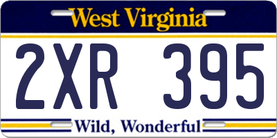 WV license plate 2XR395