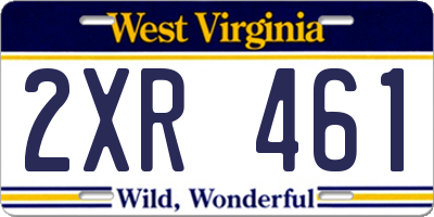 WV license plate 2XR461