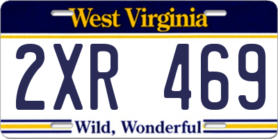 WV license plate 2XR469
