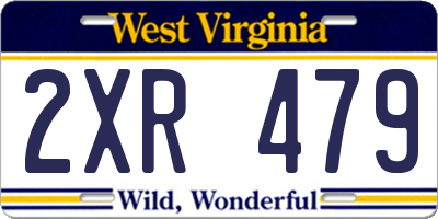 WV license plate 2XR479