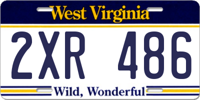 WV license plate 2XR486