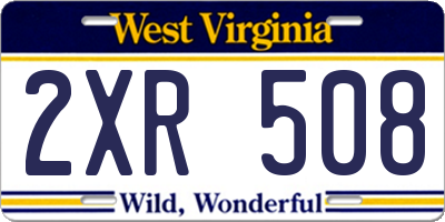 WV license plate 2XR508