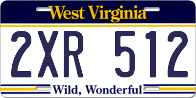 WV license plate 2XR512