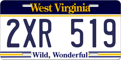 WV license plate 2XR519