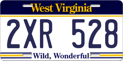 WV license plate 2XR528