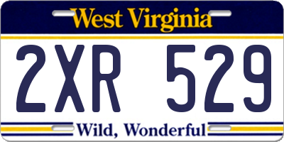 WV license plate 2XR529