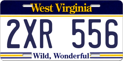 WV license plate 2XR556