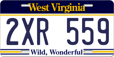 WV license plate 2XR559