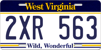 WV license plate 2XR563