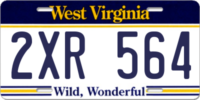 WV license plate 2XR564