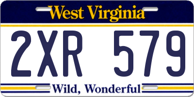 WV license plate 2XR579