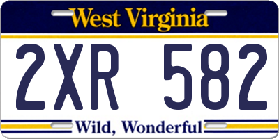 WV license plate 2XR582