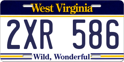 WV license plate 2XR586