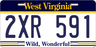WV license plate 2XR591