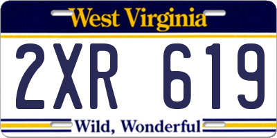 WV license plate 2XR619