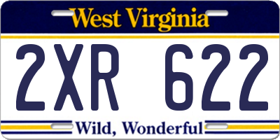 WV license plate 2XR622