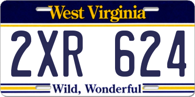 WV license plate 2XR624