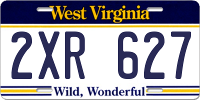 WV license plate 2XR627