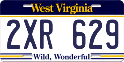 WV license plate 2XR629