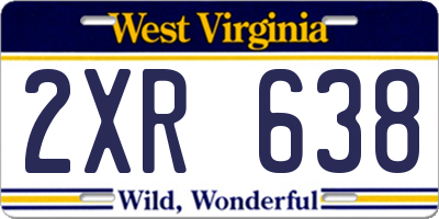 WV license plate 2XR638