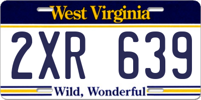 WV license plate 2XR639