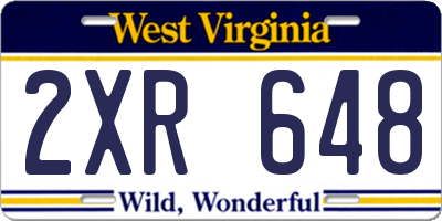 WV license plate 2XR648