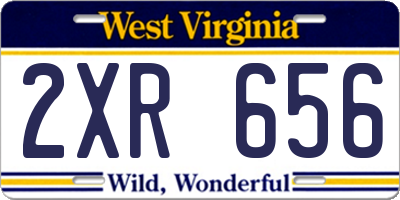 WV license plate 2XR656
