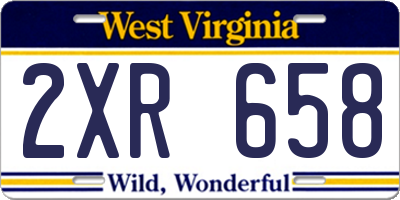 WV license plate 2XR658