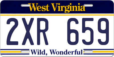 WV license plate 2XR659