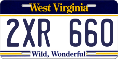 WV license plate 2XR660
