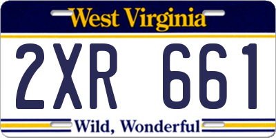 WV license plate 2XR661