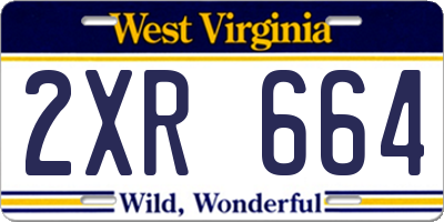 WV license plate 2XR664