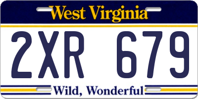 WV license plate 2XR679