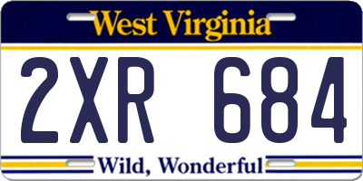 WV license plate 2XR684