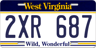 WV license plate 2XR687