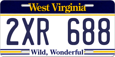 WV license plate 2XR688