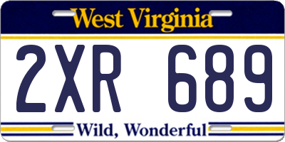 WV license plate 2XR689