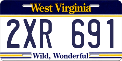 WV license plate 2XR691
