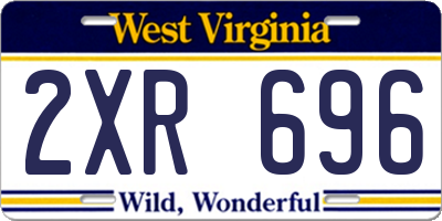 WV license plate 2XR696