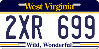 WV license plate 2XR699