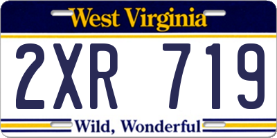 WV license plate 2XR719