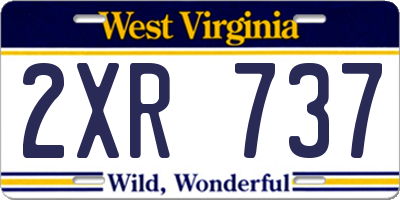 WV license plate 2XR737