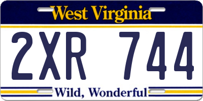 WV license plate 2XR744