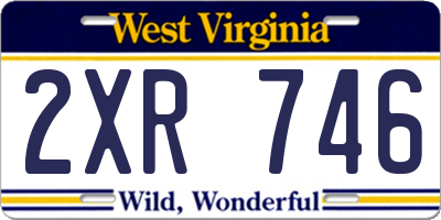 WV license plate 2XR746