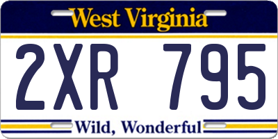 WV license plate 2XR795