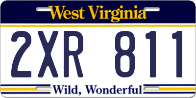 WV license plate 2XR811