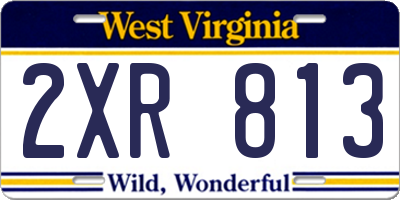 WV license plate 2XR813