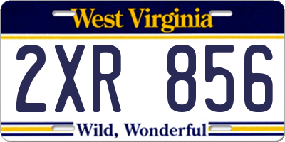 WV license plate 2XR856