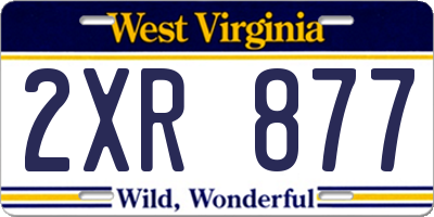WV license plate 2XR877