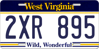 WV license plate 2XR895